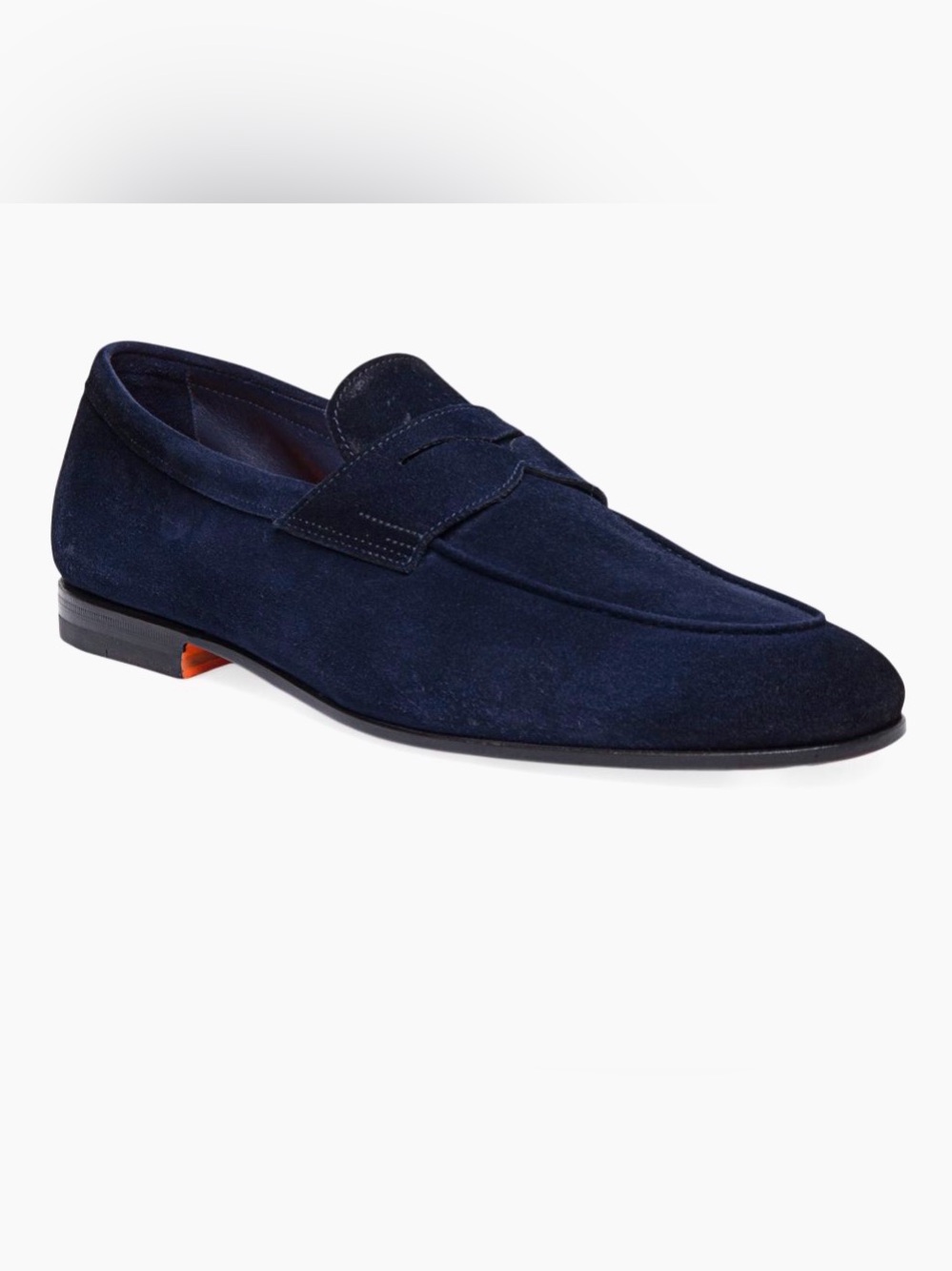 NEW! Santoni
Carlos Suede Penny Loafers US 10.5